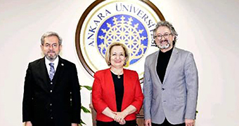 Rektörümüz ve Rektör Yardımcımız, Ankara Üniversitesi Rektörüne Ziyaret