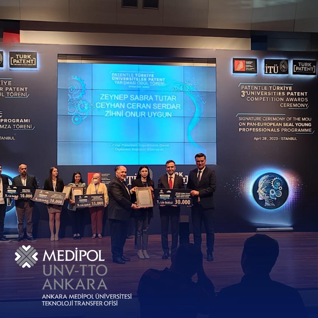TTO Duyuru: Ankara Medipol Üniversitesi Patentle Türkiye Yarışmasında 1. Oldu